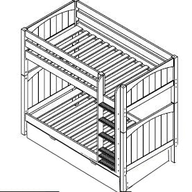 Maxtrix High Bunk w Mounted Ladder (w Pullout)
