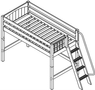 Maxtrix Mid Loft w Side Angled Ladder