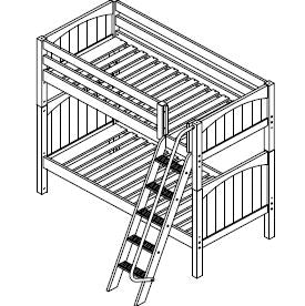 Maxtrix High Bunk w Angled Ladder