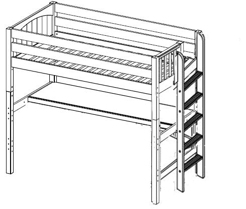 Maxtrix High Loft w Side Straight Ladder w Table