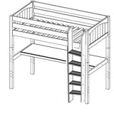 Maxtrix High Loft w Straight Ladder w Table