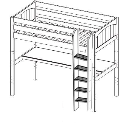 Maxtrix High Loft w Straight Ladder w Table