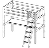 Maxtrix High Loft w Angled Ladder w Table