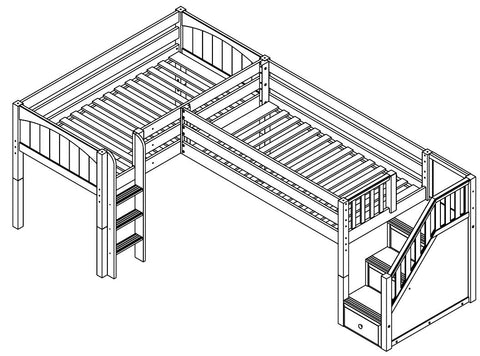Maxtrix Corner Low Loft Loft (Straight/Staircase)