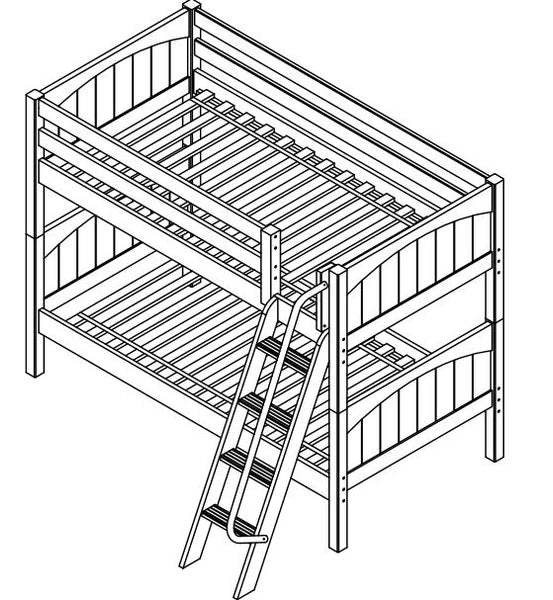 Maxtrix Low Bunk w Angled Ladder