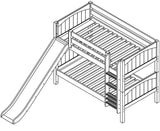 Maxtrix Low Bunk w Mounted Ladder w Slide
