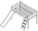 Maxtrix Low Loft w Angled Ladder w Slide