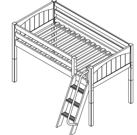 Maxtrix Low Loft w Angled Ladder