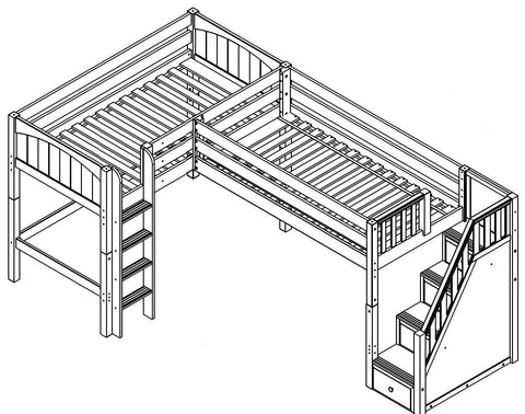 Maxtrix Corner Mid Loft Loft (Straight/Staircase)