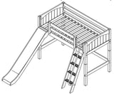 Maxtrix Mid Loft w Angled Ladder w Slide