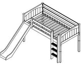 Maxtrix Low Loft w Straight Ladder w Slide