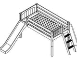 Maxtrix Low Loft w Side Angled Ladder w Slide