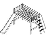 Maxtrix Mid Loft w Side Angled Ladder w Slide